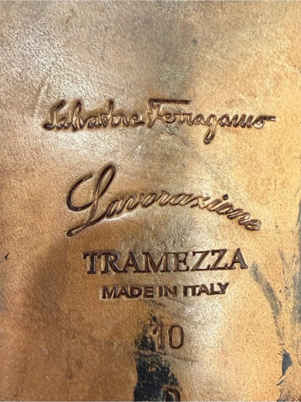Black Leather Tramezza Wingtip Dress Shoes - Salvatore Ferragamo Size 10